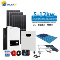 Sistema Solar Híbrido Fuera de Red de 5-12kW con Inversor Growatt + Batería + Accesorios Completos en un Solo Kit, Una Compra, Un Envío