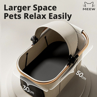Poussette pour animaux de compagnie portable, transporteur détachable léger et pliable avec ventilation en maille pour petits animaux, idéal pour les voyages et le shopping, OEM disponible