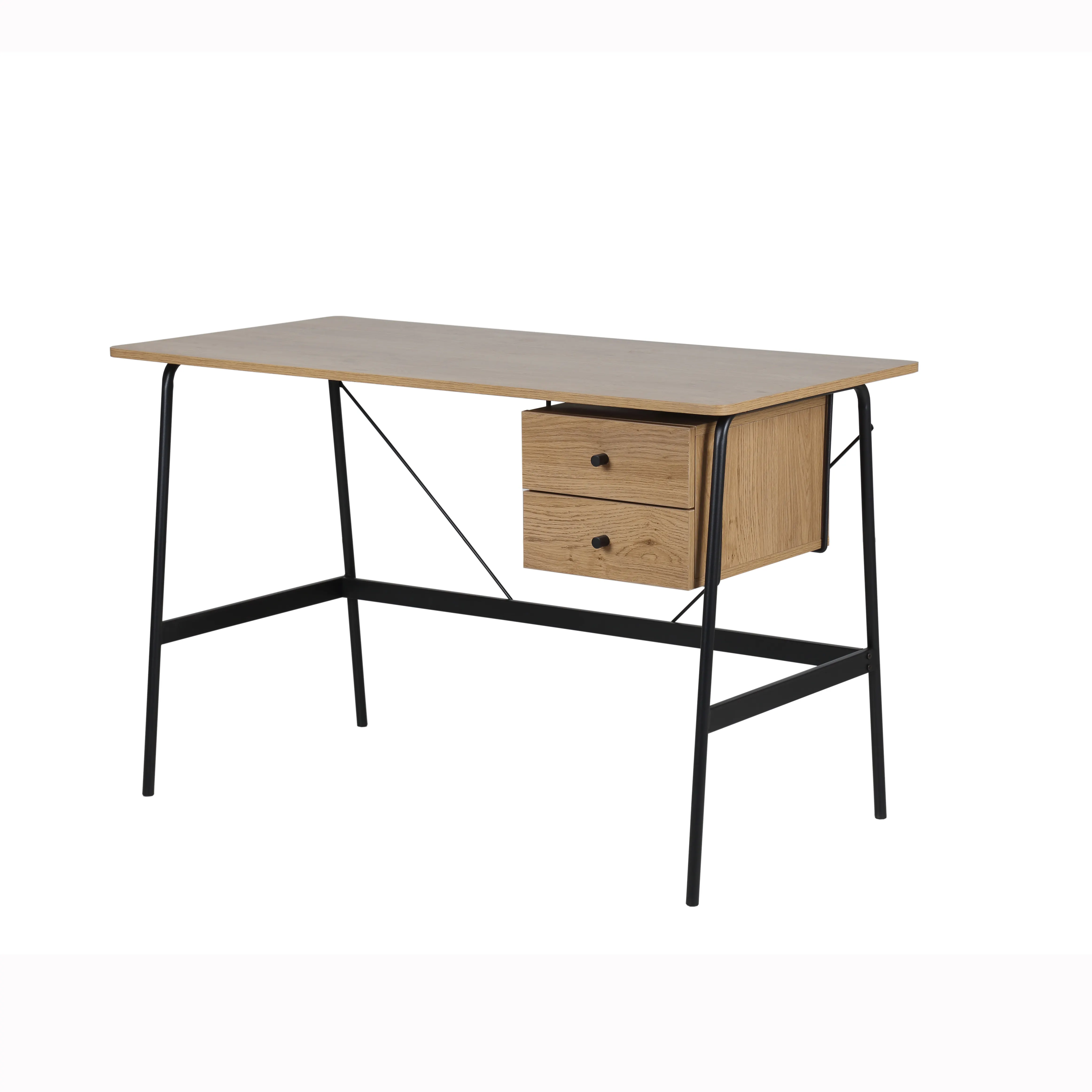 Modern wooden gold customized office furniture storage laptop 2 drawers working desk table high tech sale PC computer desk