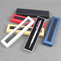 Boîtes d'emballage personnalisées pour stylos, petites boîtes en carton, étui à crayons en papier, boîte à stylos avec couvercle transparent et fenêtres en PVC