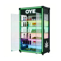 Vitrine de magasin de détail en verre pour boutique de tabac avec éclairage LED
