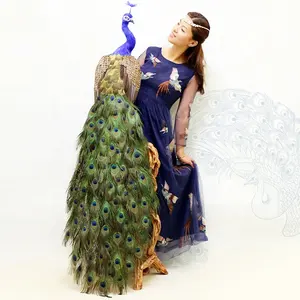 Plumas de Pavo Real de Alta Calidad para Decoración de Ventanas, Adorno de Plumas de Pavo Real Personalizado, Pavo Real Blanco con Flor - Product Image 6