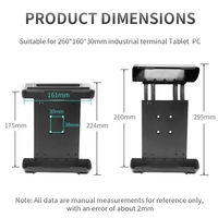 10 pouces montage sur le toit moniteur bras support panneau de montage pc soporte para tablet automovi aluminium rotatif support de tablette