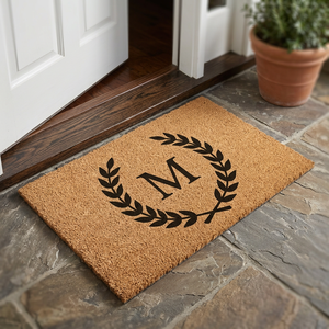 Indus Natural PVC <b>Flower</b> Mat M Design Rectangle Machine Made Anti Slip Washable Durable Eco-Friendly Outdoor Indoor Home Office - Product Image 3