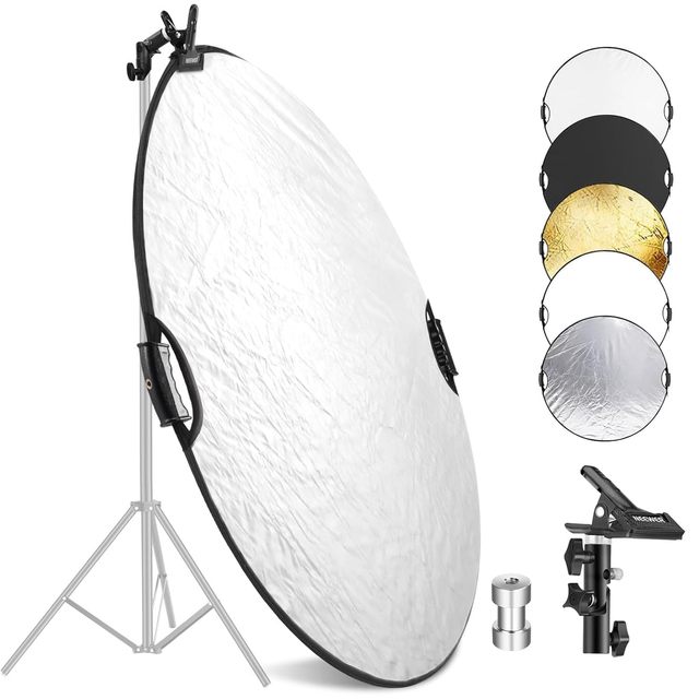 NEEWER RF-80II 80cm 5-in-1 Reflector with Clip and Handle, 3/8 Inch Thread, Suitable for Studio and Outdoor Lighting