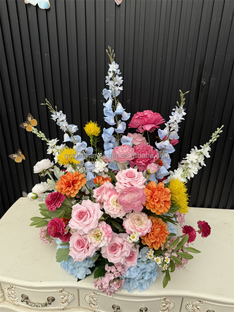 Chemin de fleurs coloré pour allée, 50 cm