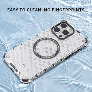 <span class=keywords><strong>Funda</strong></span> de teléfono transparente a prueba de golpes de lujo para Iphone 12 13 14 15 16 Pro Max <span class=keywords><strong>funda</strong></span> trasera magnética de carga inalámbrica <span class=keywords><strong>Funda</strong></span> - Product Image 5