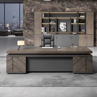 Meubles de bureau modernes, bureau de direction en forme de L de luxe en MDF mélaminé en bois, bureau de travail à domicile, table de bureau pour ordinateur