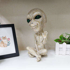 Luce solare UFO giardino <span class=keywords><strong>extraterrestre</strong></span> statue aliene Figurine per interni giardino esterno Patio, cortile o prato decorazione - Product Image 2