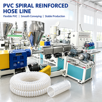 Machine entièrement automatique pour tuyaux en PVC spiralés, ligne d'extrusion de tuyaux renforcés en PVC à enroulement spiralé, ligne d'extrusion de tuyaux renforcés en PVC à disque spiralé