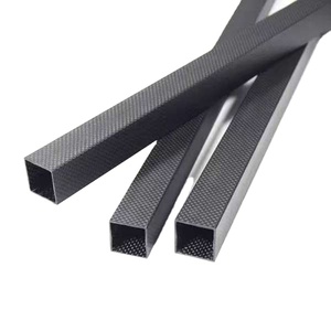 3K/6K/12K Carbon Fiber Fabric Custom Sizes 10mm-300mm OD Round/Square/Hollow 3mm Thickness Ant Carbon Flag <b>Pole</b> Car Accessory - Product Image 1