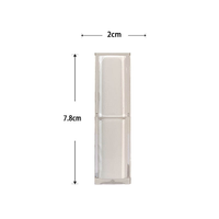 Tube de rouge à lèvres vide carré double compartiment blanc 3,8 g, emballage cosmétique, conteneur à vis en matériau AS+PETG, options d'impression personnalisées