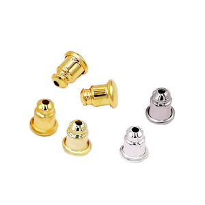 Bullet-Shaped Earplugs Copper Alloy 18K Gold Plated <b>Stud</b> <b>Earrings</b> DIY Jewelry Accessories - Product Image 5