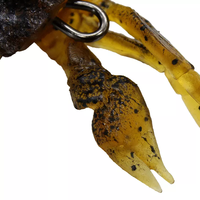 Leurre de crabe artificiel souple avec hameçon, appât de pêche de simulation 3d, vente en gros, 8cm, 34.5g