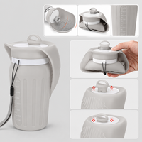Bouteille d'eau pliable pour chien de 450 ml, qualité alimentaire sans BPA, avec logo personnalisé, bol de voyage portable pour animaux, abreuvoir en silicone anti-fuite pour chiot