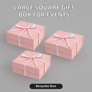 Caja de Regalo Cuadrada Grande al por Mayor con Tapa Cielo y Tierra, Laminado Mate y Grabado en Relieve para Sorpresas de San Valentín y Cumpleaños - Product Image 2