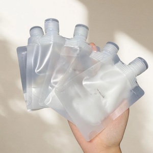 ถุงใส่โลชั่นแบบพกพาขนาด 50 มล. 100 มล. แบบเติมได้ ป้องกันการรั่วซึม  สำหรับขายส่ง  บรรจุภัณฑ์เครื่องสำอางแบบด้าน - Product Image 6