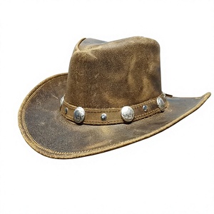 Cowboy <b>Hat</b> <b>Western</b> <b>Hat</b> Bull Riding <b>Hat</b> Unisex Adult with Antique Look - Product Image 1