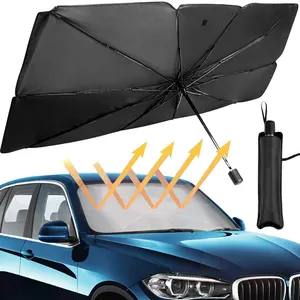 OVIDA pliant forme carrée argent revêtement UV spécial voiture parapluie loin de la lumière du soleil