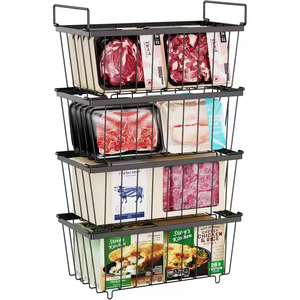Wire Basket / Freezer Storage Basket / Metal Storage <b>Rack</b> / Food Organizer / Refrigerator Basket / Heavy Duty - Product Image 6