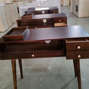 Meilleures ventes Meubles de salon de manucure en bois de noyer noir rétro moderne Table de manucure portable Table de manucure - Product Image 2