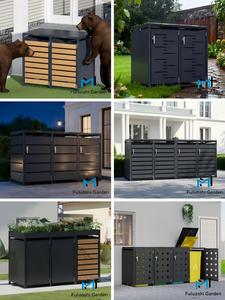 Copertura per Bidone della Spazzatura da Giardino Europeo, Resistente agli Orsi, Resistente ai Raggi UV, per Contenitori con Ruote - Product Image 5