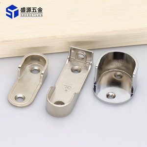 Shengyuan Wardrobe Hanging Rod Flange Seat 16mm Zinc Alloy Wall Mount For Clothes Drying Rod - Product Image 2