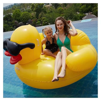 Grand et Intéressant Canard Gonflable en PVC, Radeau Flottant, Jouet Aquatique, Lit Flottant