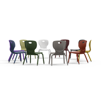 Mobilier scolaire de conception populaire bureau et chaise d'école chaise d'étudiant monobloc en PP Shell