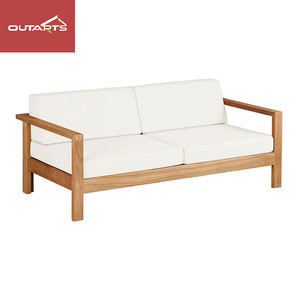 طقم أثاث خارجي أنيق مقاوم لجميع الظروف الجوية، طقم أريكة للحدائق والمنتجعات والفنادق والشواطئ مصنوع من خشب الساج - Product Image 3