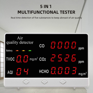 Monitor di Qualità dell'Aria Multifunzione 5 in 1 di Alta Qualità per HCHO/TVOC/<span class=keywords><strong>CO</strong></span>/CO2/AQI, Rilevatore di Gas per Interni - Product Image 4
