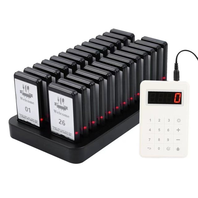 Wireless Restaurant Pager System Customer Buzzer Guest Beeper Mute Button for Hotel Fast Food Store Cafe Bar Hot Sale