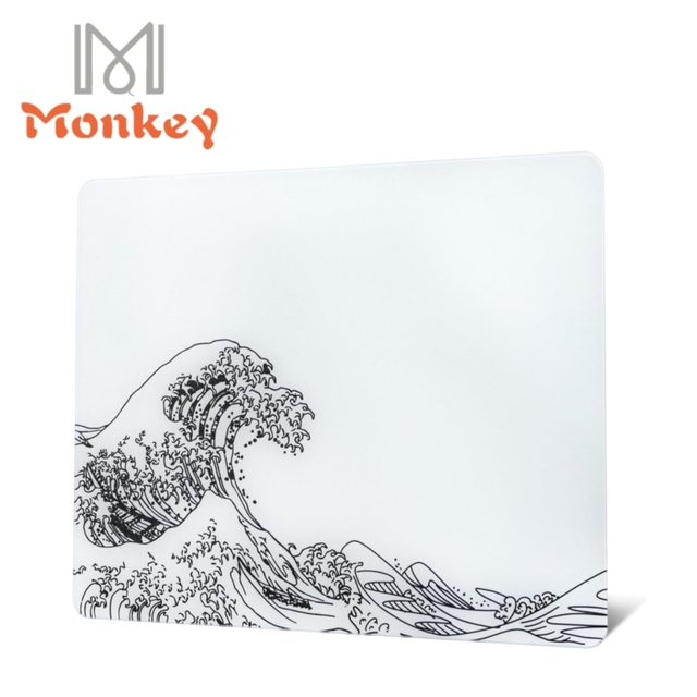 High-quality Frosted Glass Mouse Pads Custom Manufacturer Printed Logo Pattern Linen Tempered Photovoltaic Glass Mouse Pads