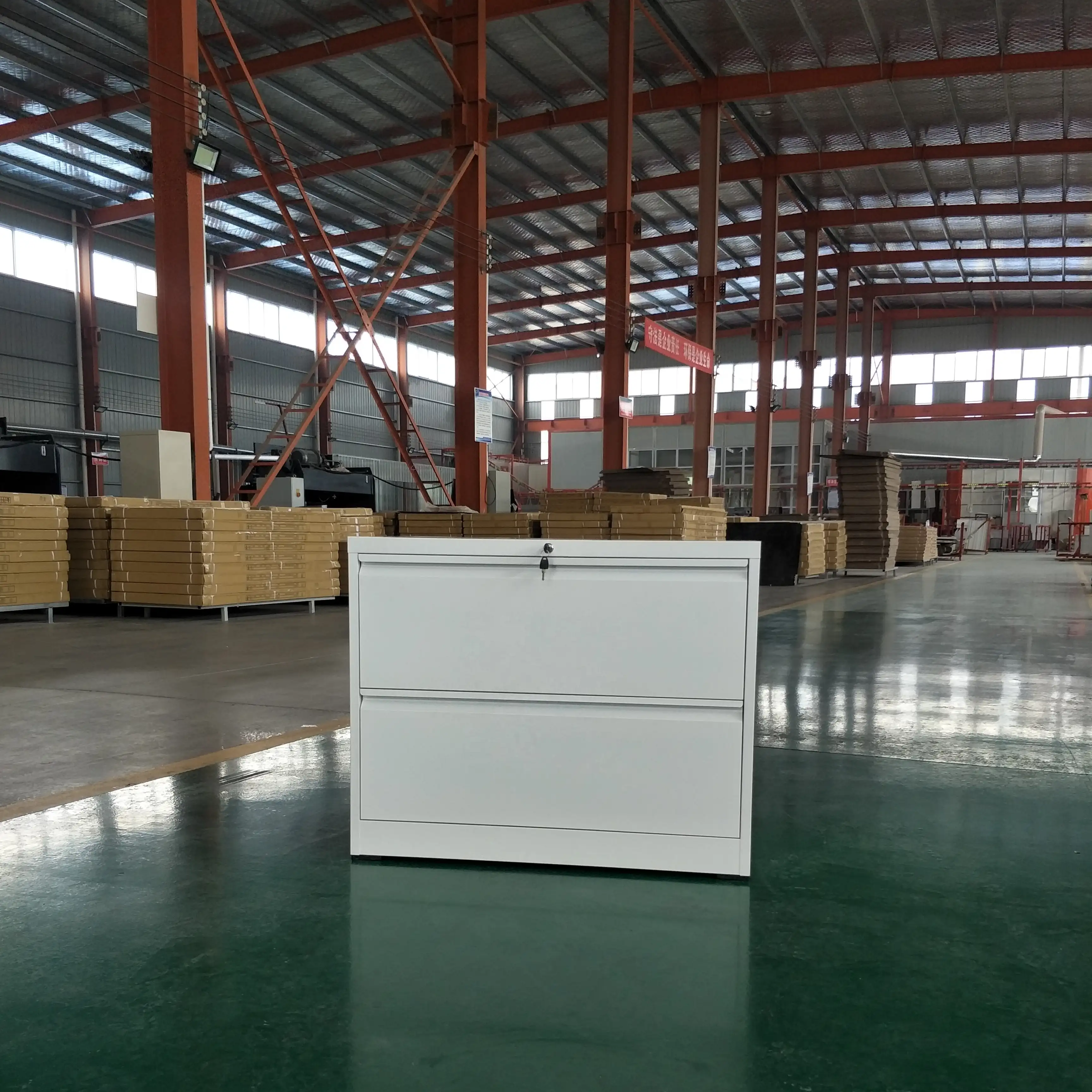 RTD זול סין פלדה מגירת קובץ ארון 2 שכבה מתכת אחסון הגשת ארון משרד פלדת ריהוט ארון