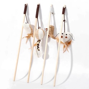 Giocattolo Interattivo per Gatti con Testa di Topo in Sisal, Piume e Campanello, con Fiocco e Nappa per Gattini da Interno - Product Image 5