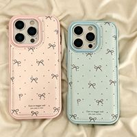Nouvelle Coque de Téléphone Portable Antichoc à Motif Pois et Nœud pour iPhone 17 18 Pro Max 15 Plus 12, Coque Arrière Épaisse