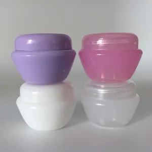 En stock frascos cosméticos de plástico PP 5gram 5ml, frascos cosméticos de setas recipientes de macetas para maquillaje crema loción muestra viaje 5g