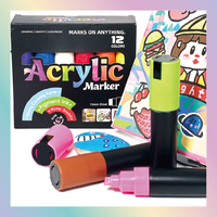 Bestationery Jumbo 8MM – Lot de Marqueurs Acryliques Permanents pour Peinture Murale, Graffiti et Croquis – Promotionnel – Fabriqué en Chine