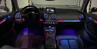 Kit d'éclairage ambiant dynamique 64 couleurs pour Audi A3/S3 2013-2020, éclairage d'ambiance RGB intérieur compatible avec le tableau de bord, les aérateurs et les portes