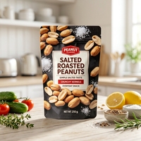 Sachets Doypack refermables en PE laminé de qualité alimentaire avec gaufrage mat pour l'emballage des noix et des snacks