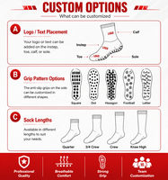 Chaussettes de football antidérapantes à logo personnalisé, faible MOQ, compression respirante, chaussettes d'équipe de football