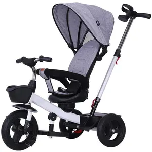 high quality steel frame 3 wheel children tricycle with trailer