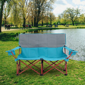 Canapé de camping pliable surdimensionné avec porte-gobelets, rembourrage épais, cadre en aluminium pour la plage, les voyages et l'extérieur - Product Image 3