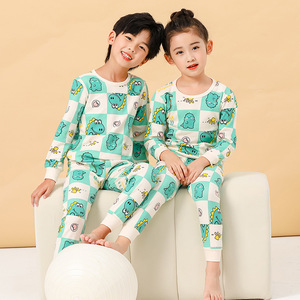 <span class=keywords><strong>Pyjama</strong></span> <span class=keywords><strong>Enfant</strong></span> Automne Hiver 2024 en Coton Pur – Ensemble Chaud et Tendance Dessin Animé pour Garçons et Filles (Haut, Pantalon et Sous-vêtements) - Product Image 2