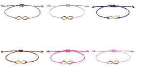 Bracelet minimaliste réglable en fil, en argent et en or, avec un petit cœur infini, pour femmes et hommes, de la marque Zooying - Product Image 2