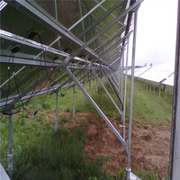 Pieux à vis de fondation photovoltaïque de 60 mm / 76 mm / 89 mm avec longueur de flange personnalisée pour fondations