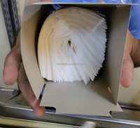 Machine d'emballage de mouchoirs en boîtes cubiques à 4 plis, entraînée par un servo-moteur, 100 boîtes par minute, machine de mise en carton