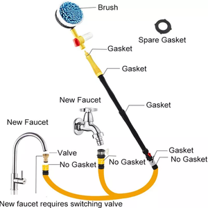 Kleine Wasserbetriebene Chenille-Rotationsbürste für die Autoreinigung, Ultra-Weiche Detailbürste - Product Image 2