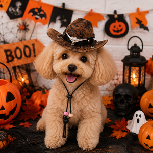 Chapeau de cowboy miniature Pafu pour oie, chien, chat, costume d'Halloween, chapeau de fête réglable, accessoires amusants pour photos d'animaux - Product Image 6