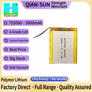 Batteria Ricaricabile <span class=keywords><strong>Lipo</strong></span> 3.7V 3000mAh QS755060 di Alta Qualità, Prezzo all'Ingrosso dalla Fabbrica KC Battery - Product Image 3